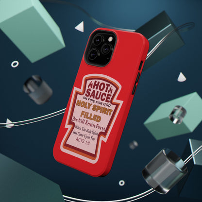 Holy Spirit Hot Sauce Phone Cases - Impact-Resistant, Christian Gift, Spiritual Reminder, Unique Design, Faith-Based Accessory