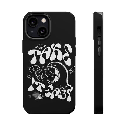 Magnetic Phone Case - Take It Easy Design, Cute Phone Cover, Gift for Him or Her, Trendy Accessories, Unique Tech Gifts