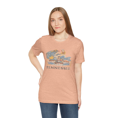Tennessee Vintage Graphic Tee, Unisex Jersey Short Sleeve T-Shirt, Souvenir Shirt, Vacation Wear, Gift for Travelers, Retro Tee