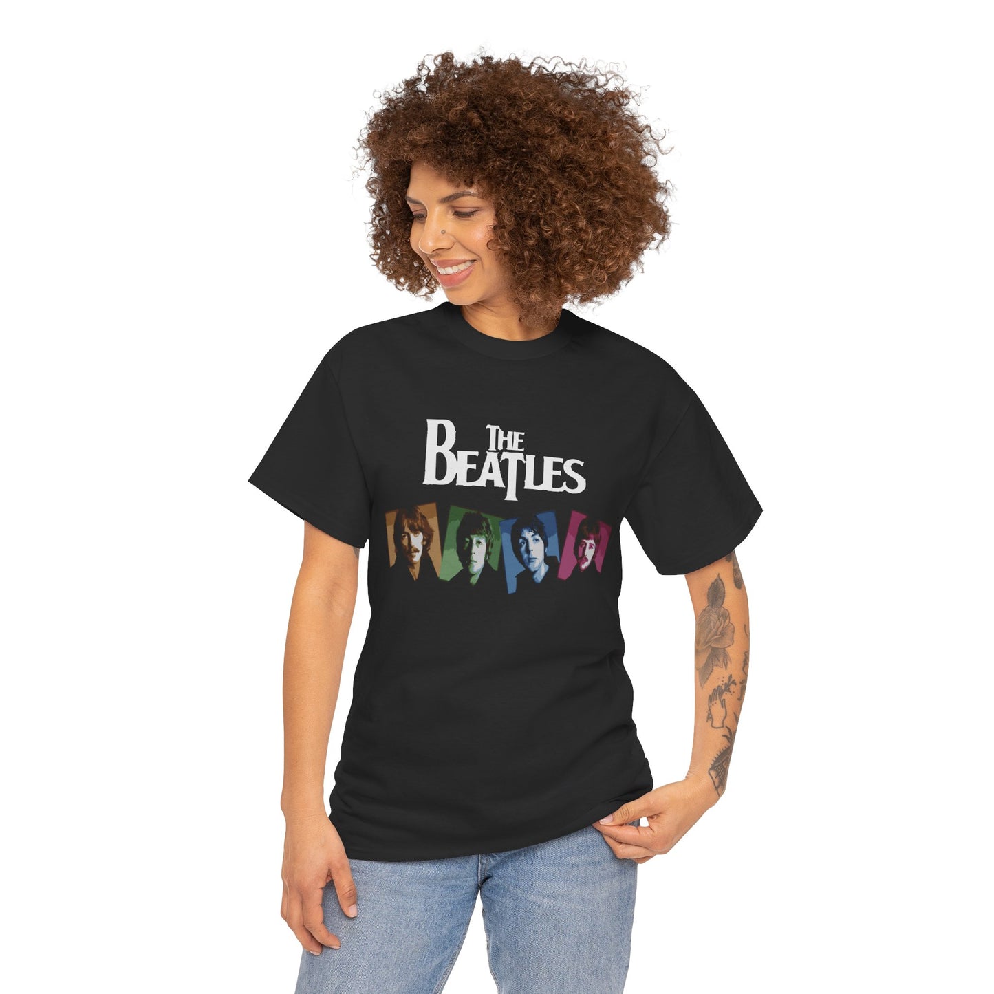Retro Beatles Graphic Tee - Vintage Unisex Heavy Cotton T-Shirt, Music Lover Gift, 60s Inspired Fashion, Concert T-Shirt, Gift for Him/Her