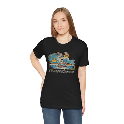 Tennessee Vintage Graphic Tee, Unisex Jersey Short Sleeve T-Shirt, Souvenir Shirt, Vacation Wear, Gift for Travelers, Retro Tee