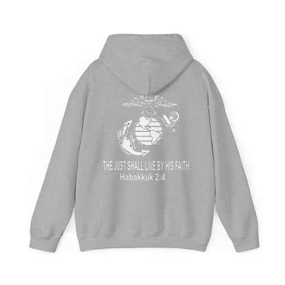 the Just shall Live by Faith Heavy Blend™ Hooded Sweatshirt