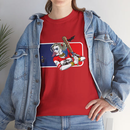Unisex Baseball Graphic Tee - Harley Quinn DC Casual Wear for Sports Lovers