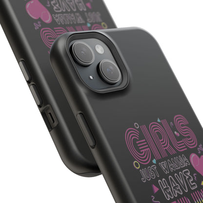 Fun Vibe Phone Case - Girls Just Wanna Have Fun Cell Case, Impact-Resistant Cover, Gift for Teens, Birthday Party Accessory, Trendy Tech