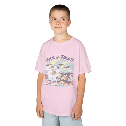 Kids Halloween T-Shirt, Trick or Treat Tee, Fun Ghost & Owl Shirt, Spooky Season Apparel, Cute Costume Top for Kids