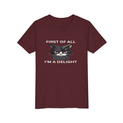 Youth Cat Humor Tee - Perfect for Cat Lovers, Birthday Gifts for Kids, Everyday Wear, Funny Quotes Shirt, Gift for Pet Lovers