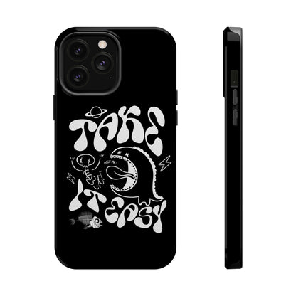Magnetic Phone Case - Take It Easy Design, Cute Phone Cover, Gift for Him or Her, Trendy Accessories, Unique Tech Gifts