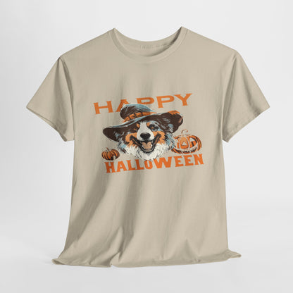 Halloween Dog Graphic Tee, Unisex T-Shirt, Spooky Pet Shirt, Fall Apparel, Trick or Treat Top