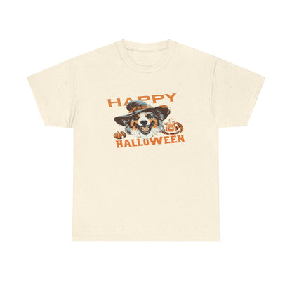 Halloween Dog Graphic Tee, Unisex T-Shirt, Spooky Pet Shirt, Fall Apparel, Trick or Treat Top