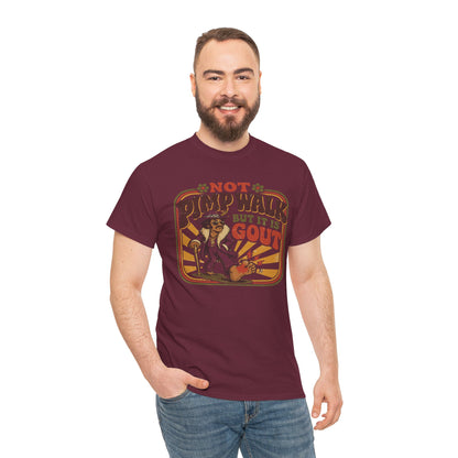 T-Shirt — Vintage 'Not Primping, It's Gout' Retro Humor Tee