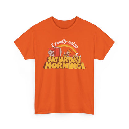 Retro Saturday Mornings Tee, Vintage Cartoon Shirt, Unisex Cotton Tee, Cozy Weekend Vibe, Perfect Gift for Nostalgia Lovers