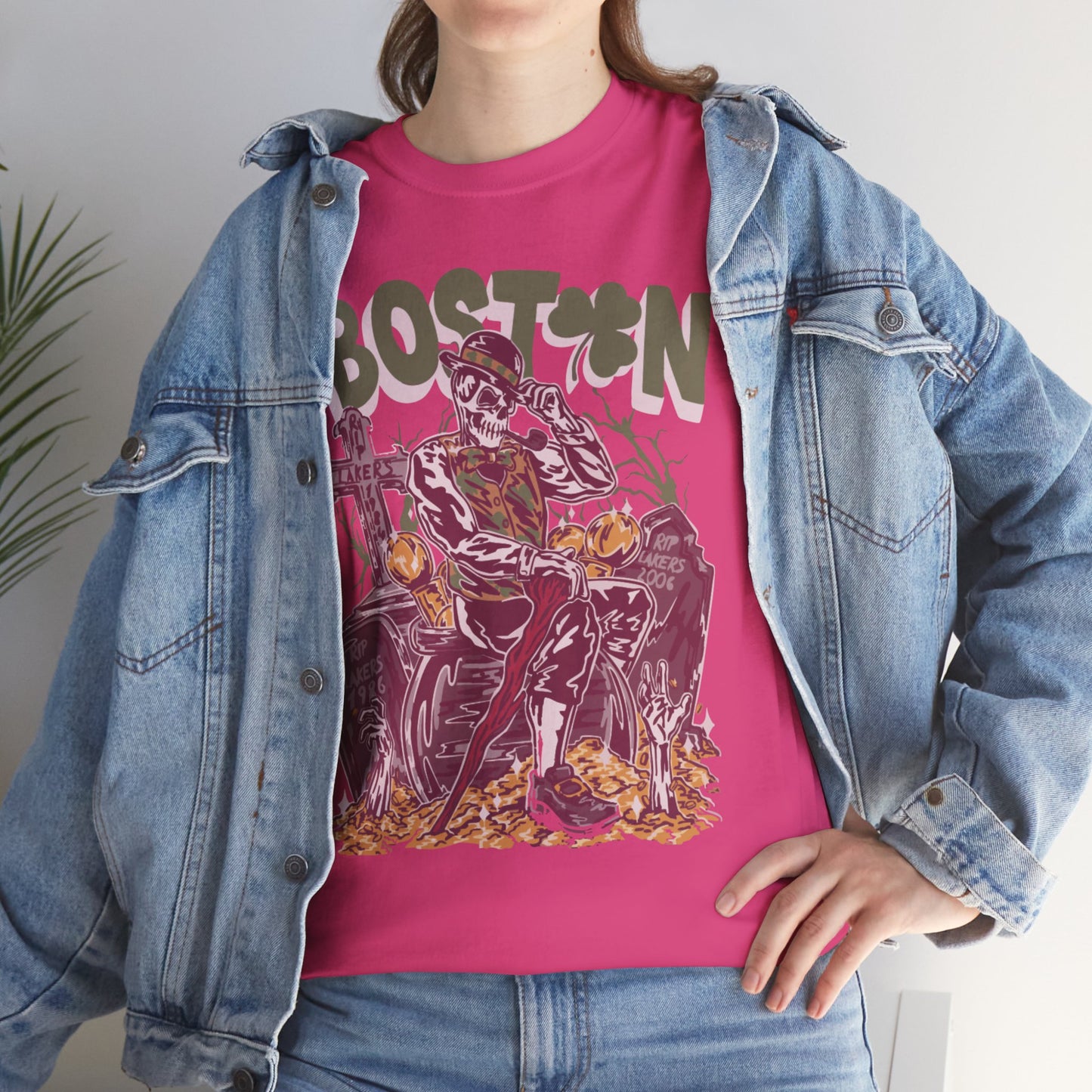 Boston Graphic Tee, Unisex Heavy Cotton T-Shirt, Vintage Boston Shirt, Irish Pride Apparel, St. Patrick's Day Gift, Casual Wear