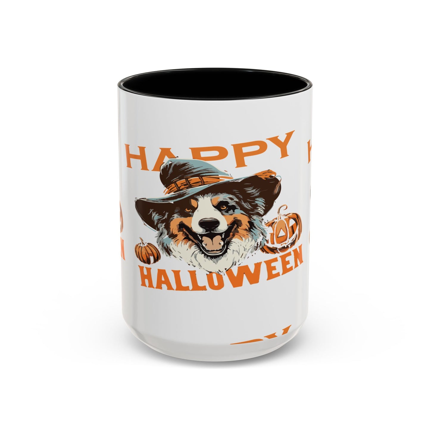 Halloween Dog Mug with Pumpkin Design, Cute Pet Lover Gift, Coffee Ceramic Cup for Fall, Spooky Season Decor, Happy Halloween
