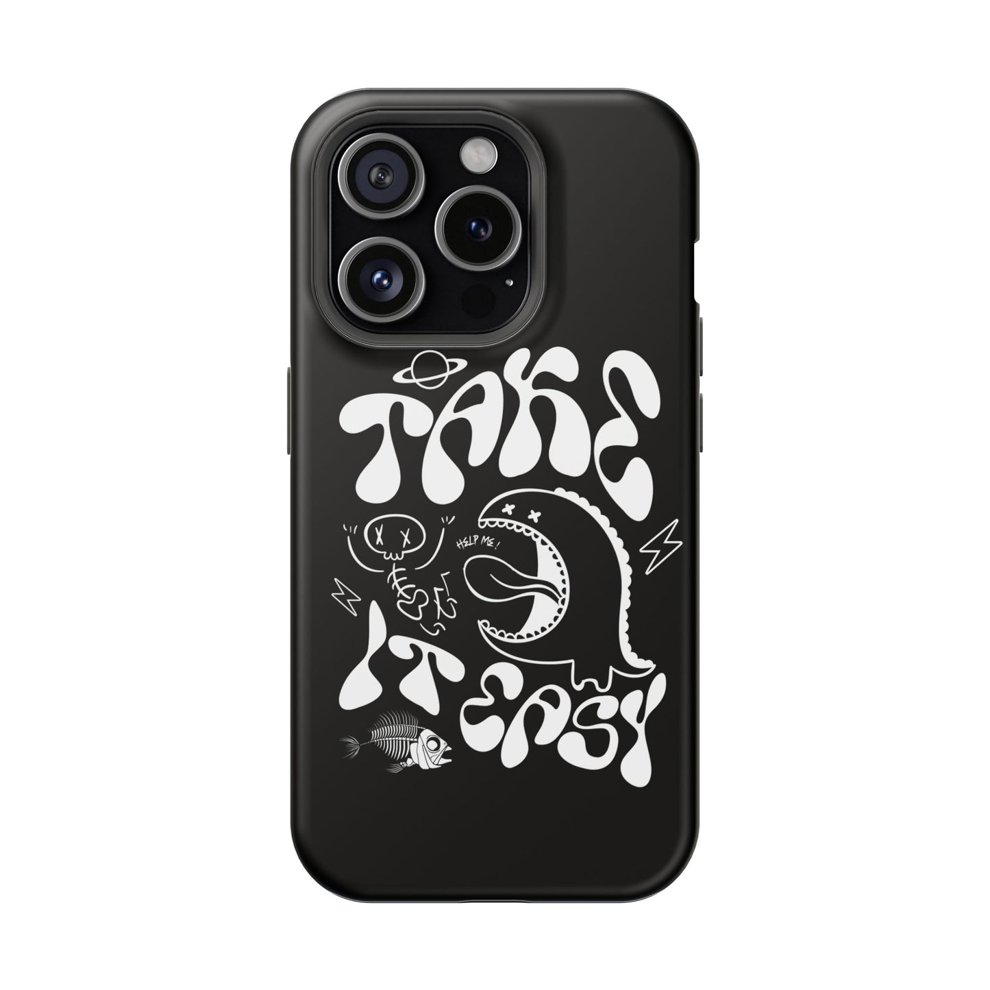 Magnetic Phone Case - Take It Easy Design, Cute Phone Cover, Gift for Him or Her, Trendy Accessories, Unique Tech Gifts