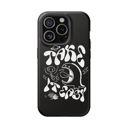 Magnetic Phone Case - Take It Easy Design, Cute Phone Cover, Gift for Him or Her, Trendy Accessories, Unique Tech Gifts