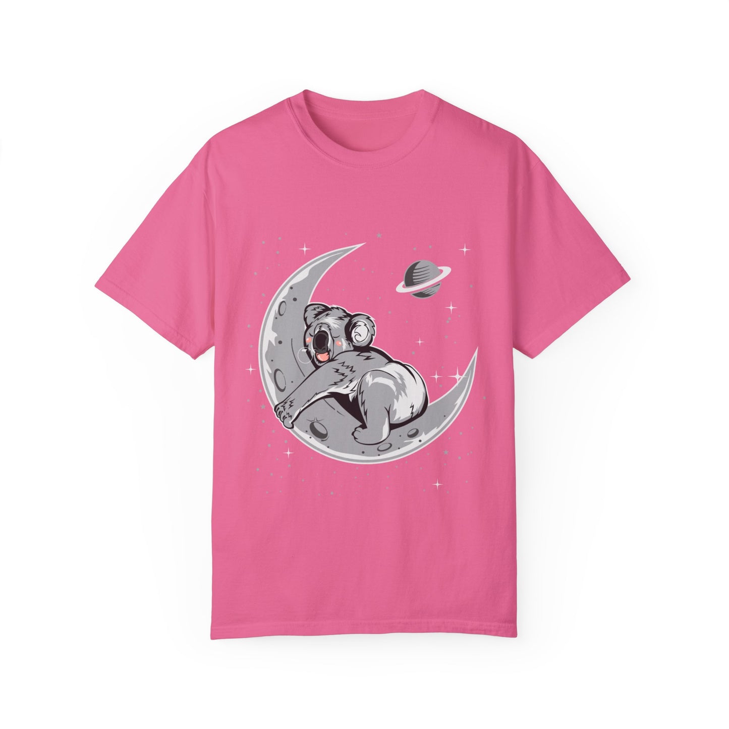 Panda On The Moon Garment-Dyed T-shirt