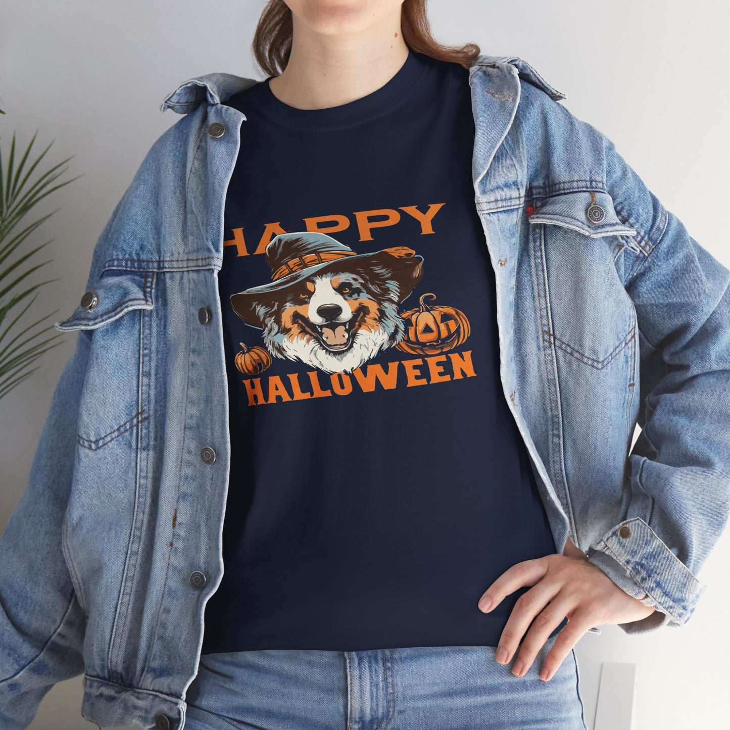 Halloween Dog Graphic Tee, Unisex T-Shirt, Spooky Pet Shirt, Fall Apparel, Trick or Treat Top