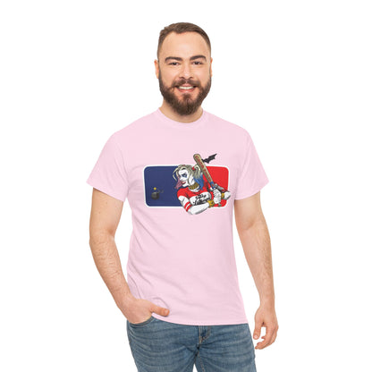 Unisex Baseball Graphic Tee - Harley Quinn DC Casual Wear for Sports Lovers