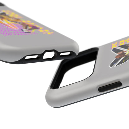 Impact-Resistant Phone Case — Bold Retro Basketball Graphic