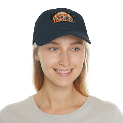 Tennessee Dad Hat with Leather Patch, Casual Hat, Sports Cap, Gift for Dads, Outdoor Hat, Summer Accessory