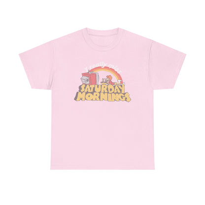 Retro Saturday Mornings Tee, Vintage Cartoon Shirt, Unisex Cotton Tee, Cozy Weekend Vibe, Perfect Gift for Nostalgia Lovers