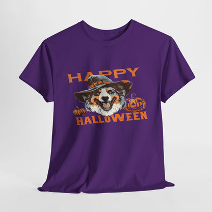 Halloween Dog Graphic Tee, Unisex T-Shirt, Spooky Pet Shirt, Fall Apparel, Trick or Treat Top