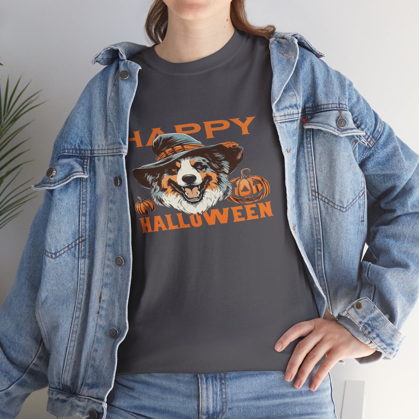 Halloween Dog Graphic Tee, Unisex T-Shirt, Spooky Pet Shirt, Fall Apparel, Trick or Treat Top