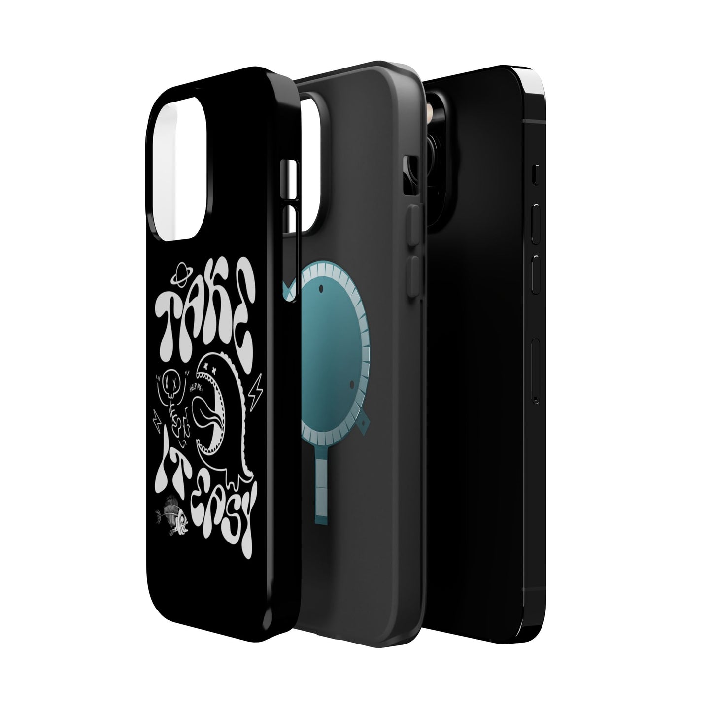 Magnetic Phone Case - Take It Easy Design, Cute Phone Cover, Gift for Him or Her, Trendy Accessories, Unique Tech Gifts