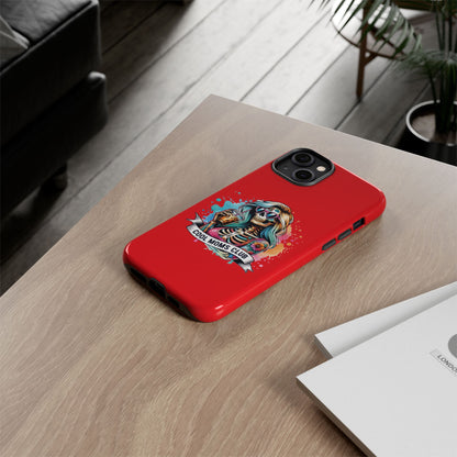 Cool Moms Club Phone Case - Tough Cases, Funky Phone Cover, Gift for Moms, Skeleton Design, Trendy Tech Accessories