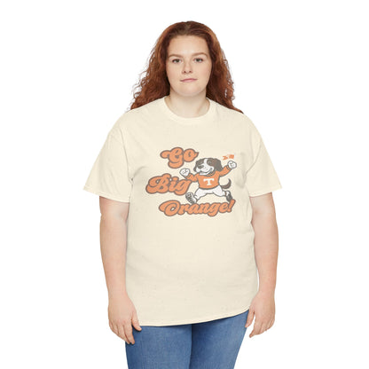 Go Big Orange Unisex Heavy Cotton Tee, Sports Fan Shirt, Casual Wear, College Game Day Top, Gift for Sports Enthusiasts
