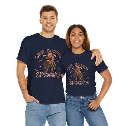 Spooky Cowboy Tee, Unisex Heavy Cotton T-Shirt, Halloween Costume, Fall Fashion, Fun Casual Wear, Gift for Friends, Boot Scootin' [...]