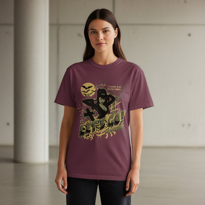 Halloween Graphic Tee with Vampire Design product type